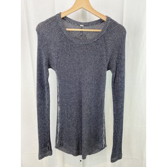 LULULEMON EST XS Cabin Yogi Long Sleeve Sweater Inkwell Heathered Gray - Picture 1 of 10